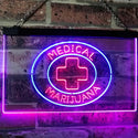 ADVPRO Medical Marijuana Cross Sold Here Indoor Display Dual Color LED Neon Sign st6-i3084 - Blue & Red