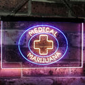 ADVPRO Medical Marijuana Cross Sold Here Indoor Display Dual Color LED Neon Sign st6-i3084 - Blue & Yellow