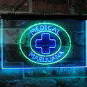 ADVPRO Medical Marijuana Cross Sold Here Indoor Display Dual Color LED Neon Sign st6-i3084 - Green & Blue