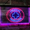 ADVPRO Medical Marijuana Cross Sold Here Indoor Display Dual Color LED Neon Sign st6-i3084 - Red & Blue