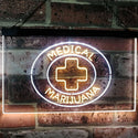 ADVPRO Medical Marijuana Cross Sold Here Indoor Display Dual Color LED Neon Sign st6-i3084 - White & Yellow