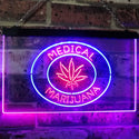 ADVPRO Medical Marijuana Hemp Leaf Sold Here Indoor Display Dual Color LED Neon Sign st6-i3085 - Blue & Red