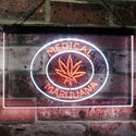 ADVPRO Medical Marijuana Hemp Leaf Sold Here Indoor Display Dual Color LED Neon Sign st6-i3085 - White & Orange