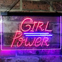 ADVPRO Girl Power Room Decoration Club Cave Dual Color LED Neon Sign st6-i3087 - Blue & Red