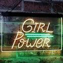 ADVPRO Girl Power Room Decoration Club Cave Dual Color LED Neon Sign st6-i3087 - Green & Yellow