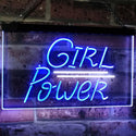 ADVPRO Girl Power Room Decoration Club Cave Dual Color LED Neon Sign st6-i3087 - White & Blue