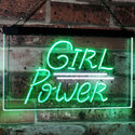 ADVPRO Girl Power Room Decoration Club Cave Dual Color LED Neon Sign st6-i3087 - White & Green