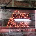 ADVPRO Girl Power Room Decoration Club Cave Dual Color LED Neon Sign st6-i3087 - White & Orange