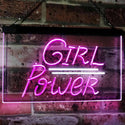ADVPRO Girl Power Room Decoration Club Cave Dual Color LED Neon Sign st6-i3087 - White & Purple