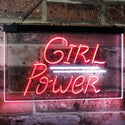 ADVPRO Girl Power Room Decoration Club Cave Dual Color LED Neon Sign st6-i3087 - White & Red