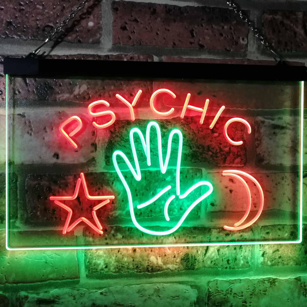 ADVPRO Psychic Reader Star Moon Boutique Bedroom Decor Dual Color LED Neon Sign st6-i3088 - Green & Red