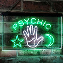 ADVPRO Psychic Reader Star Moon Boutique Bedroom Decor Dual Color LED Neon Sign st6-i3088 - White & Green