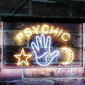 ADVPRO Psychic Reader Star Moon Boutique Bedroom Decor Dual Color LED Neon Sign st6-i3088 - White & Yellow