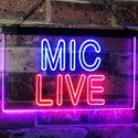 ADVPRO Mic Live On Air Studio Dual Color LED Neon Sign st6-i3090 - Blue & Red