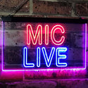 ADVPRO Mic Live On Air Studio Dual Color LED Neon Sign st6-i3090 - Red & Blue