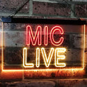 ADVPRO Mic Live On Air Studio Dual Color LED Neon Sign st6-i3090 - Red & Yellow