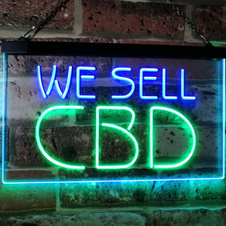 ADVPRO CBD Sold Here Dual Color LED Neon Sign st6-i3091 - Green & Blue