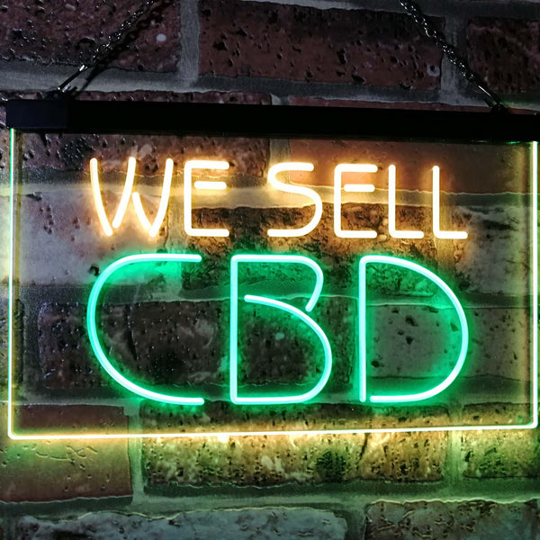 ADVPRO CBD Sold Here Dual Color LED Neon Sign st6-i3091 - Green & Yellow