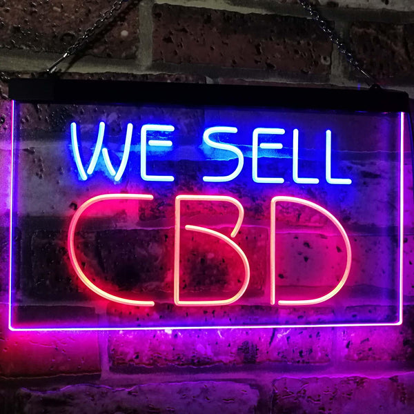 ADVPRO CBD Sold Here Dual Color LED Neon Sign st6-i3091 - Red & Blue