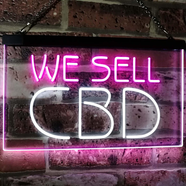 ADVPRO CBD Sold Here Dual Color LED Neon Sign st6-i3091 - White & Purple
