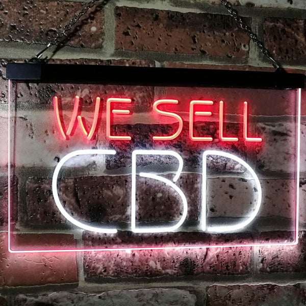 ADVPRO CBD Sold Here Dual Color LED Neon Sign st6-i3091 - White & Red