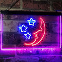 ADVPRO Moon Stars Kid Room Display Home Decor Dual Color LED Neon Sign st6-i3093 - Blue & Red