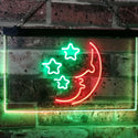 ADVPRO Moon Stars Kid Room Display Home Decor Dual Color LED Neon Sign st6-i3093 - Green & Red