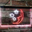 ADVPRO Moon Stars Kid Room Display Home Decor Dual Color LED Neon Sign st6-i3093 - White & Red