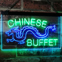 ADVPRO Chinese Buffet Dragon Display Dual Color LED Neon Sign st6-i3095 - Green & Blue