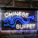 ADVPRO Chinese Buffet Dragon Display Dual Color LED Neon Sign st6-i3095 - White & Blue