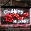 ADVPRO Chinese Buffet Dragon Display Dual Color LED Neon Sign st6-i3095 - White & Red