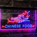 ADVPRO Chinese Food Dragon Decor Dual Color LED Neon Sign st6-i3096 - Blue & Red