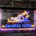 ADVPRO Chinese Food Dragon Decor Dual Color LED Neon Sign st6-i3096 - Blue & Yellow