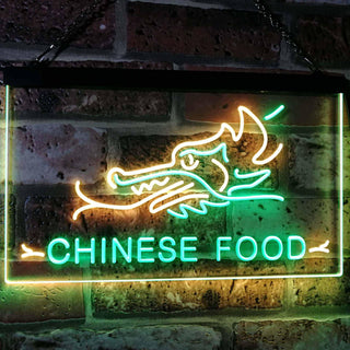 ADVPRO Chinese Food Dragon Decor Dual Color LED Neon Sign st6-i3096 - Green & Yellow