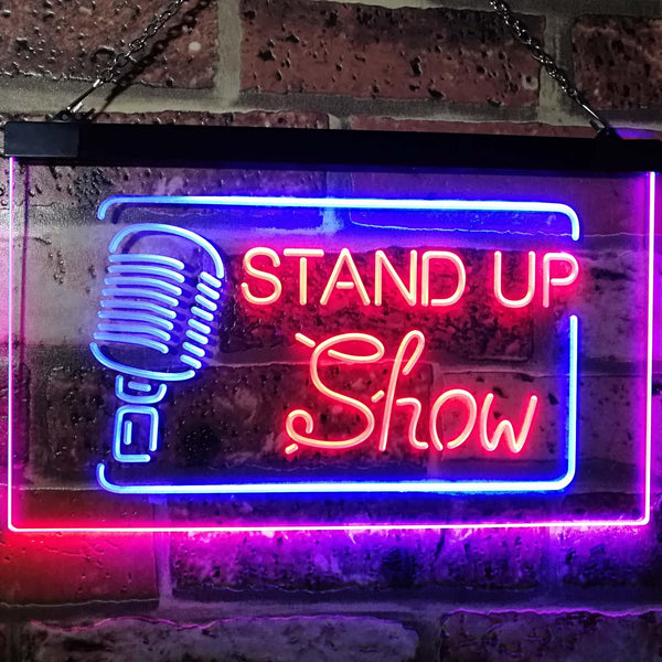 ADVPRO Stand-up Comedy Show Live Dual Color LED Neon Sign st6-i3097 - Blue & Red