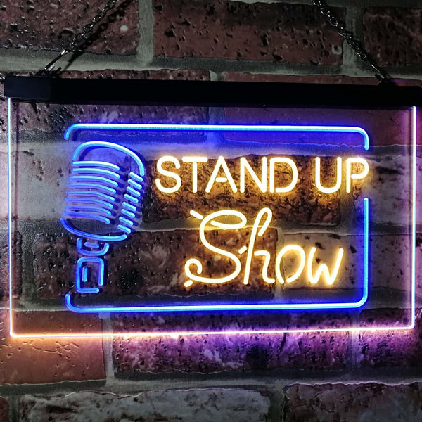 ADVPRO Stand-up Comedy Show Live Dual Color LED Neon Sign st6-i3097 - Blue & Yellow