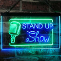 ADVPRO Stand-up Comedy Show Live Dual Color LED Neon Sign st6-i3097 - Green & Blue