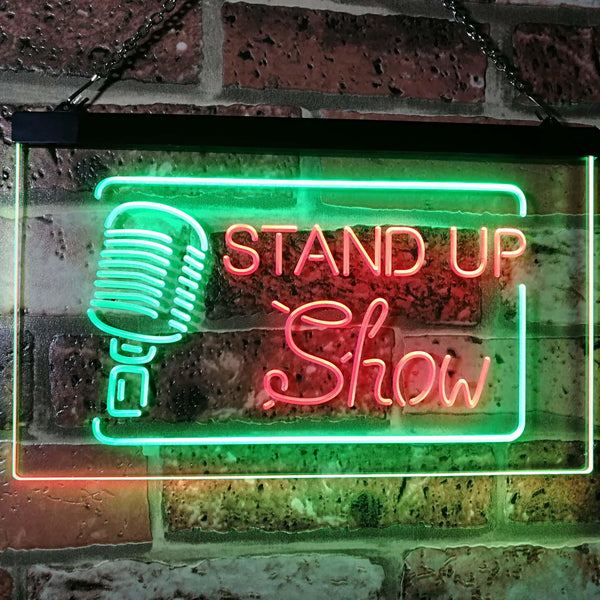 ADVPRO Stand-up Comedy Show Live Dual Color LED Neon Sign st6-i3097 - Green & Red