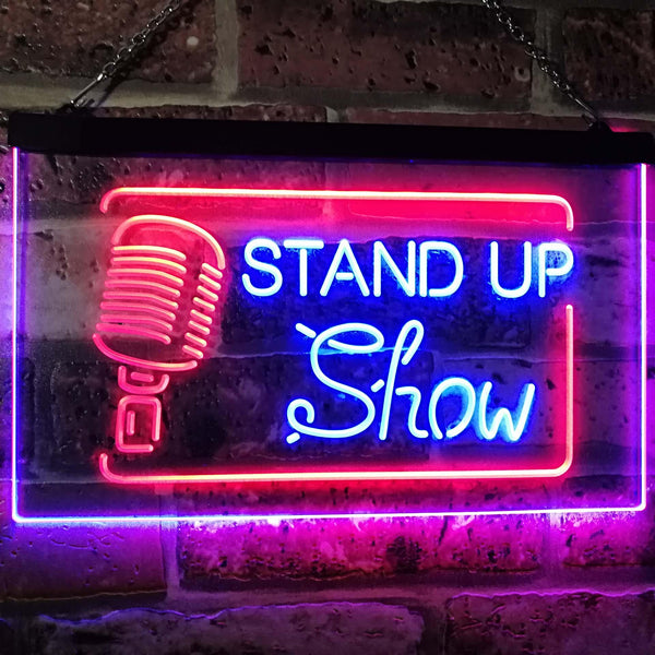 ADVPRO Stand-up Comedy Show Live Dual Color LED Neon Sign st6-i3097 - Red & Blue