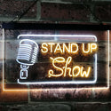 ADVPRO Stand-up Comedy Show Live Dual Color LED Neon Sign st6-i3097 - White & Yellow