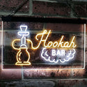 ADVPRO Hookah Bar Smoke Display Dual Color LED Neon Sign st6-i3106 - White & Yellow