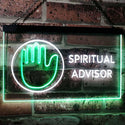 ADVPRO Spiritual Advisor Dual Color LED Neon Sign st6-i3109 - White & Green