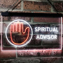 ADVPRO Spiritual Advisor Dual Color LED Neon Sign st6-i3109 - White & Orange