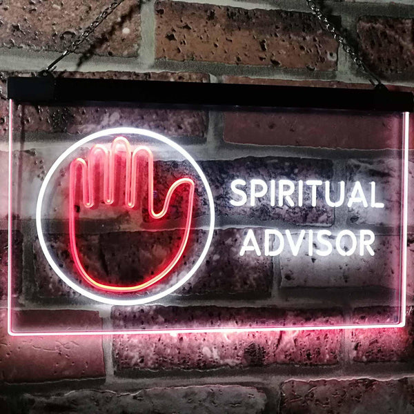 ADVPRO Spiritual Advisor Dual Color LED Neon Sign st6-i3109 - White & Red