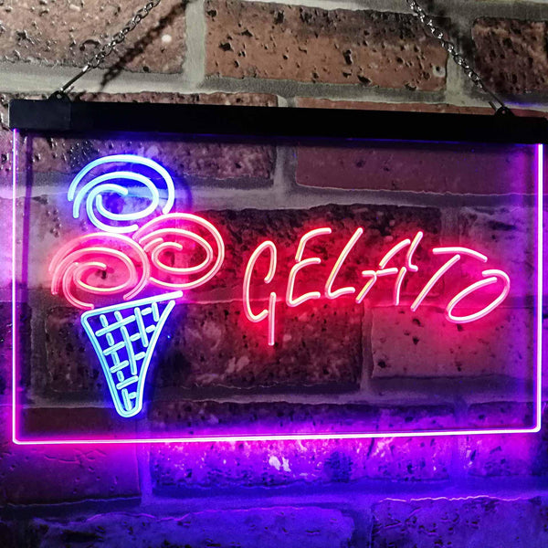 ADVPRO Gelato Ice Cream Kid Room Decor Dual Color LED Neon Sign st6-i3111 - Blue & Red