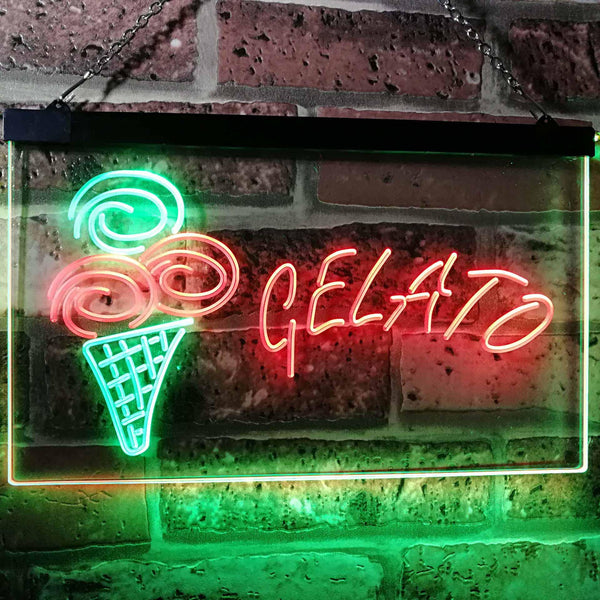 ADVPRO Gelato Ice Cream Kid Room Decor Dual Color LED Neon Sign st6-i3111 - Green & Red