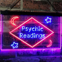 ADVPRO Psychic Readings Moon Star Dual Color LED Neon Sign st6-i3113 - Blue & Red