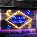 ADVPRO Psychic Readings Moon Star Dual Color LED Neon Sign st6-i3113 - Blue & Yellow