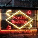 ADVPRO Psychic Readings Moon Star Dual Color LED Neon Sign st6-i3113 - Red & Yellow