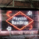 ADVPRO Psychic Readings Moon Star Dual Color LED Neon Sign st6-i3113 - White & Orange